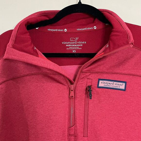 Vineyard Vines Performance Red Quarter Zip Pullover size XS - Picture 2 of 6